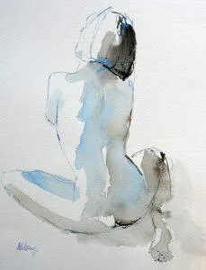 Girl sitting from back