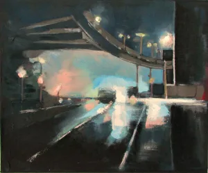 Helena Butler Late Night, City Lights, acrylic and oil on canvas, 61 X 51 cms